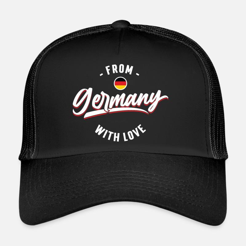 From Germany with love - Trucker Cap - Schwarz/Schwarz