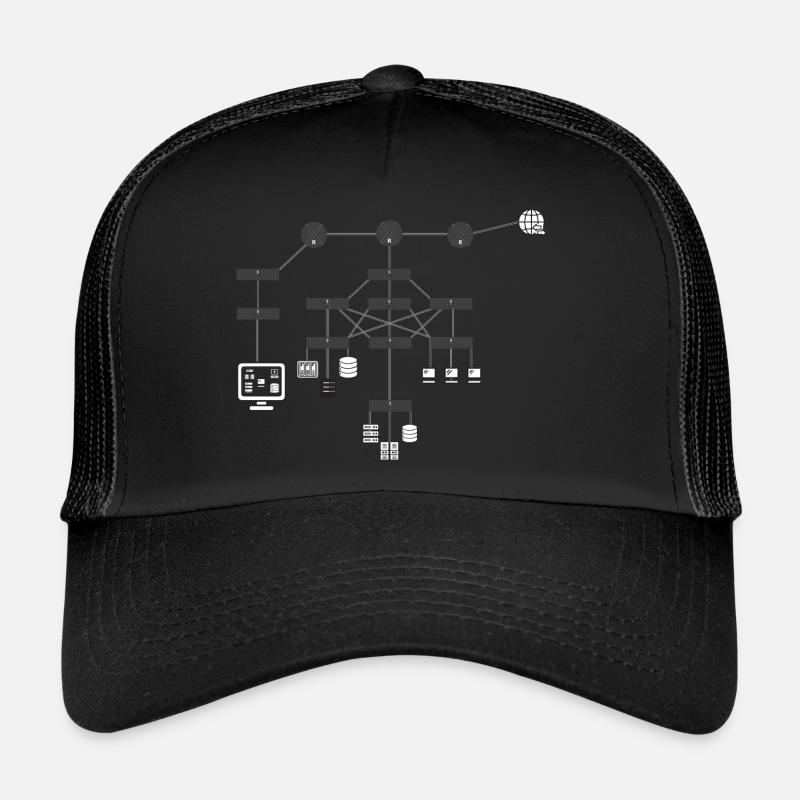reseau informatique Casquette trucker 