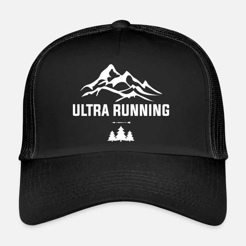 Ultra running trail run trail runner marathon - Casquette trucker - noir/noir