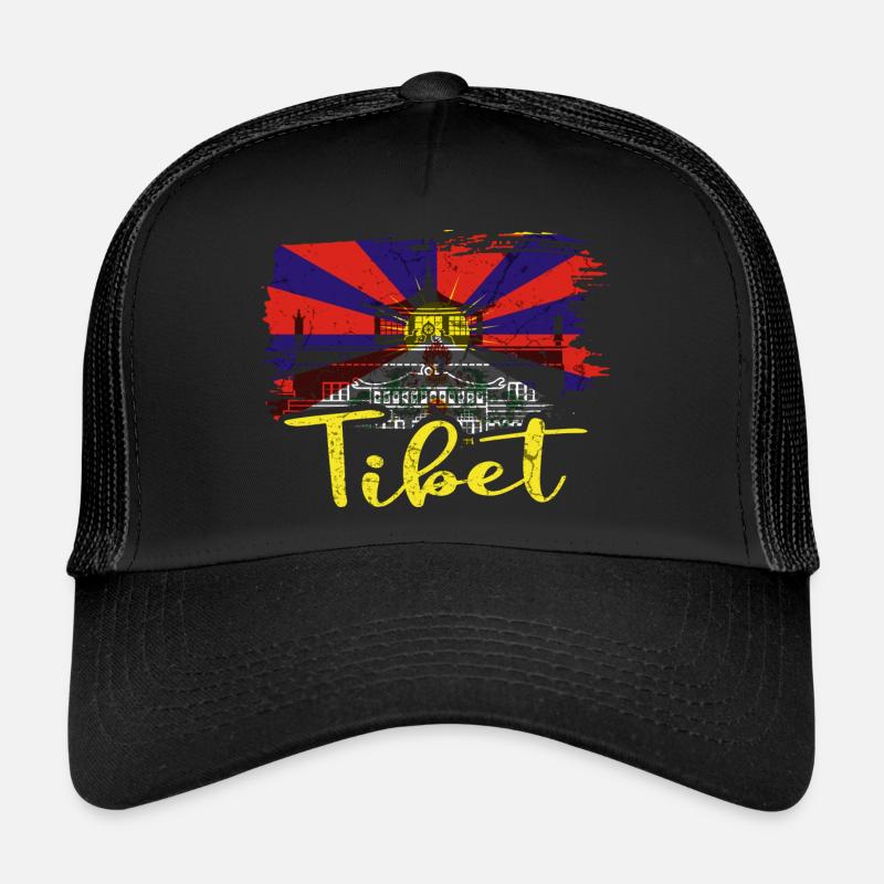 Tibet - Casquette trucker  - noir/noir