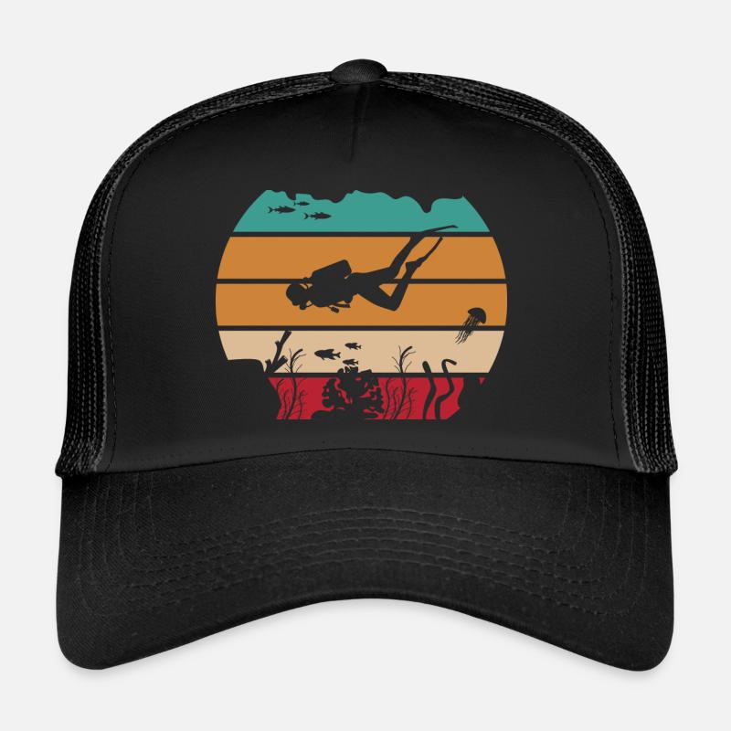 Ocean Diving Retro Divers Trucker Cap