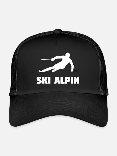 ski alpin - Trucker Cap - Schwarz/Schwarz