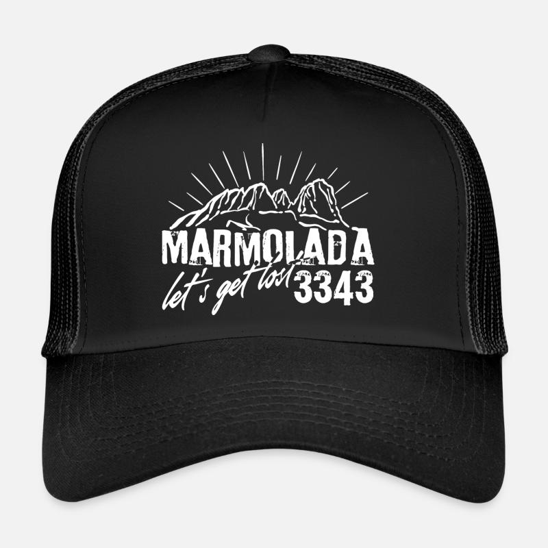 Marmolada 3343 Dolomites South Tyrol Let's get lost Trucker Cap