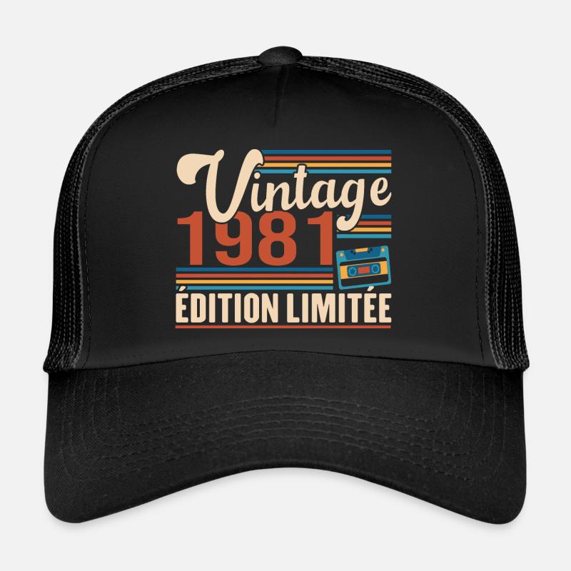 Vintage 1981 Edition Limitée - Casquette trucker  - noir/noir