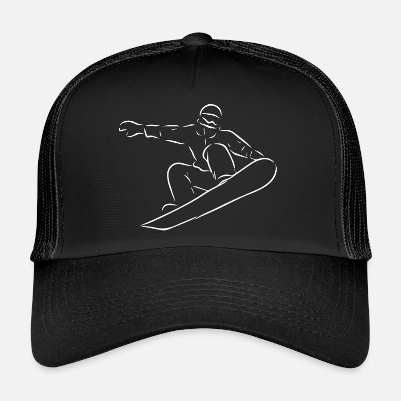 Snowboard Snowboarder - Trucker Cap - Schwarz/Schwarz