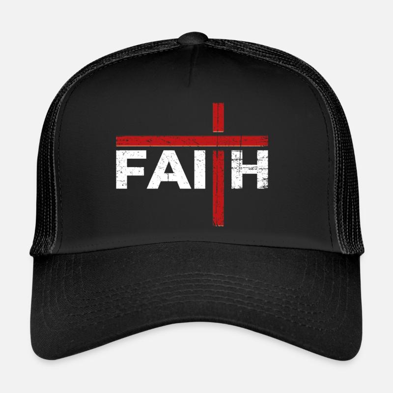 Jésus-Christ Conception chrétienne Croix Foi Casquette trucker 