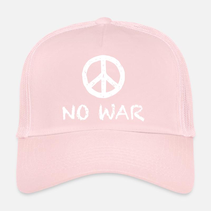 No War Peace Sign Trucker Cap