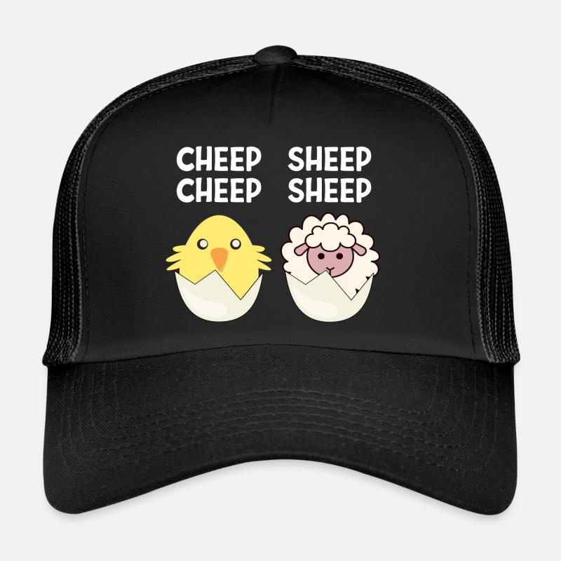 Cheep Sheep Chick Sheep Sheep Cadeau de Pâques Casquette trucker 