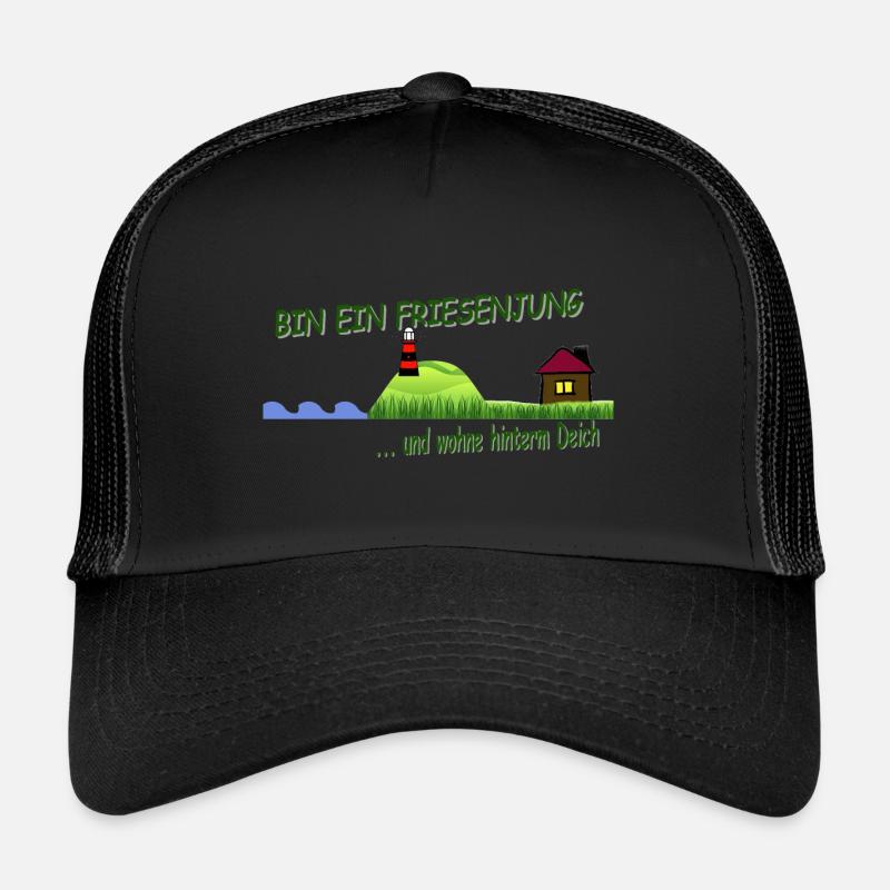 Friesenjung - Trucker Cap - Schwarz/Schwarz