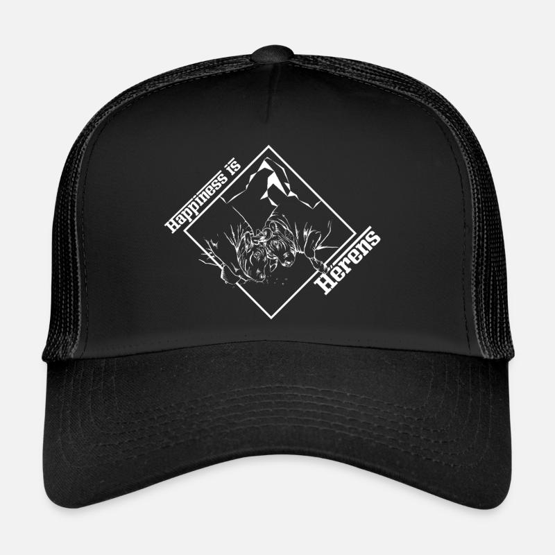 Vache d'hérens happiness is hérens! - Casquette trucker  - noir/noir