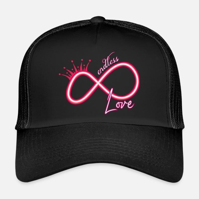 Unendlichkeitszeichen neon endless love - Trucker Cap - Schwarz/Schwarz