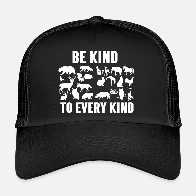 Be Kind To Every Kind Awesome Vegan Message Trucker Cap