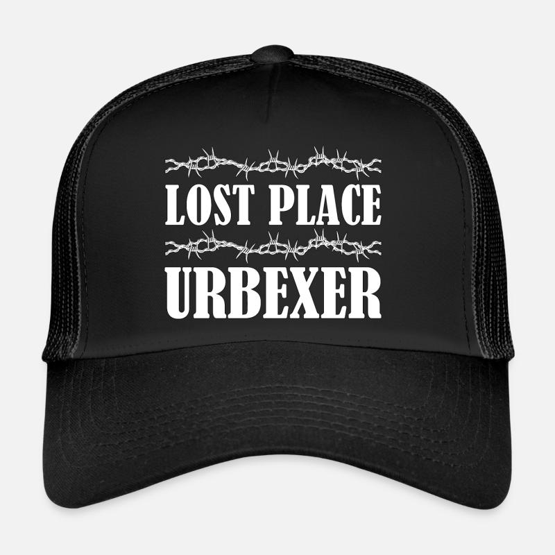Lost Place Urbexer Urbex Geschenk - Trucker Cap - Schwarz/Schwarz