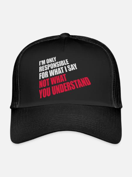 ce que je dis citation - Casquette trucker  - noir/noir - Devant