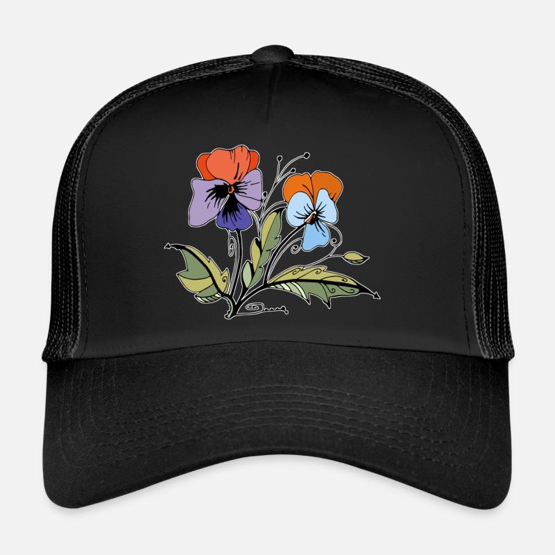 Fleur Casquette trucker 