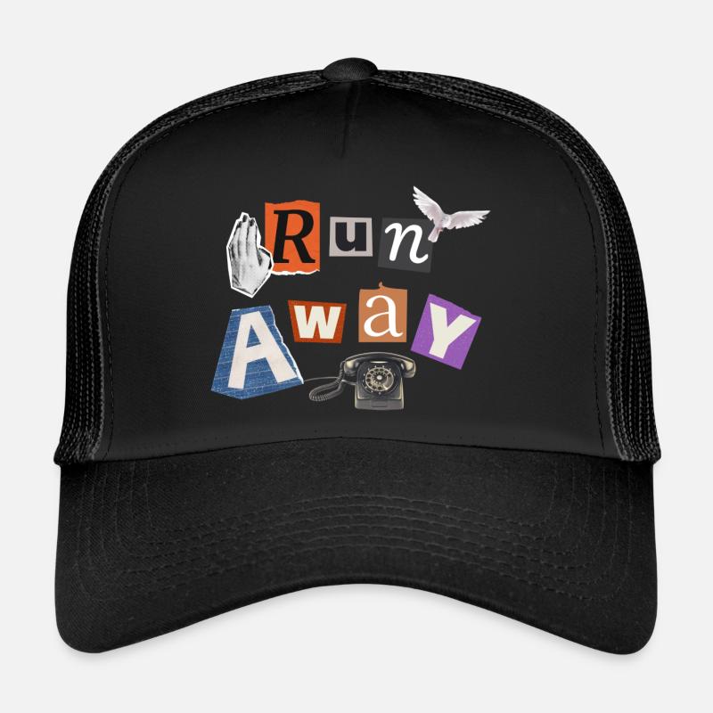 Lauf weg - Trucker Cap - Schwarz/Schwarz