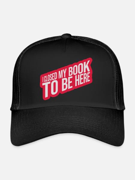 J’ai fermé mon livre - Casquette trucker  - noir/noir - Devant