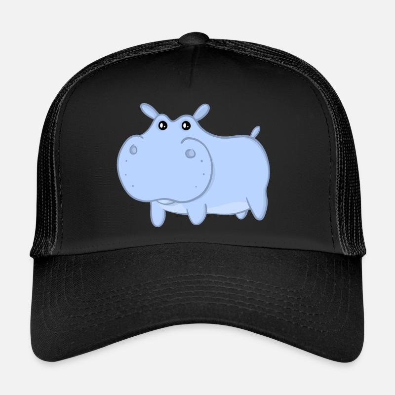 Henri l’hippopotame bleu Casquette trucker 