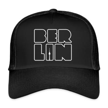 Berlin Souvenir Kreuzberg Capital Berlin - Trucker Cap - black/black - Front