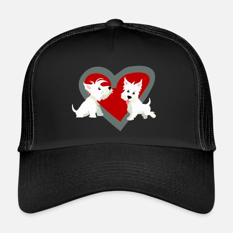 Saint-Valentin aimant les chiens Casquette trucker 