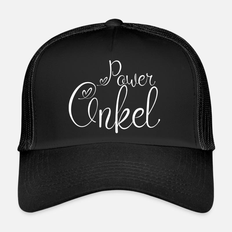 Power Uncle White - Trucker Cap - black/black
