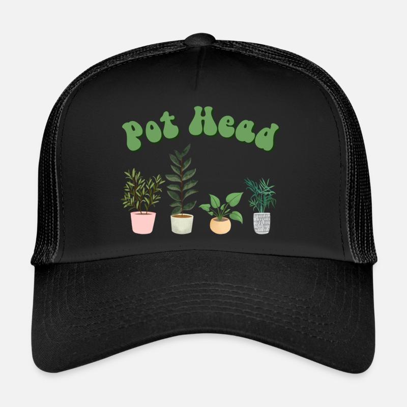 Blumentopf Pot Head lustiger Spruch Blumen Pflanze Trucker Cap