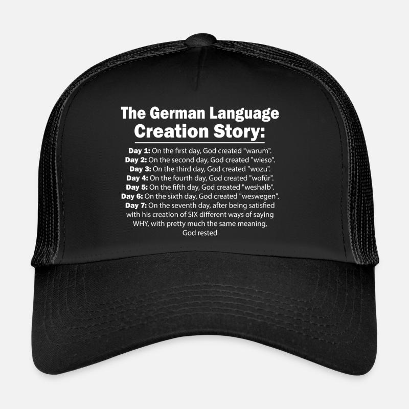 Sarcasme de la langue allemande cadeau drôle de professeur Casquette trucker 