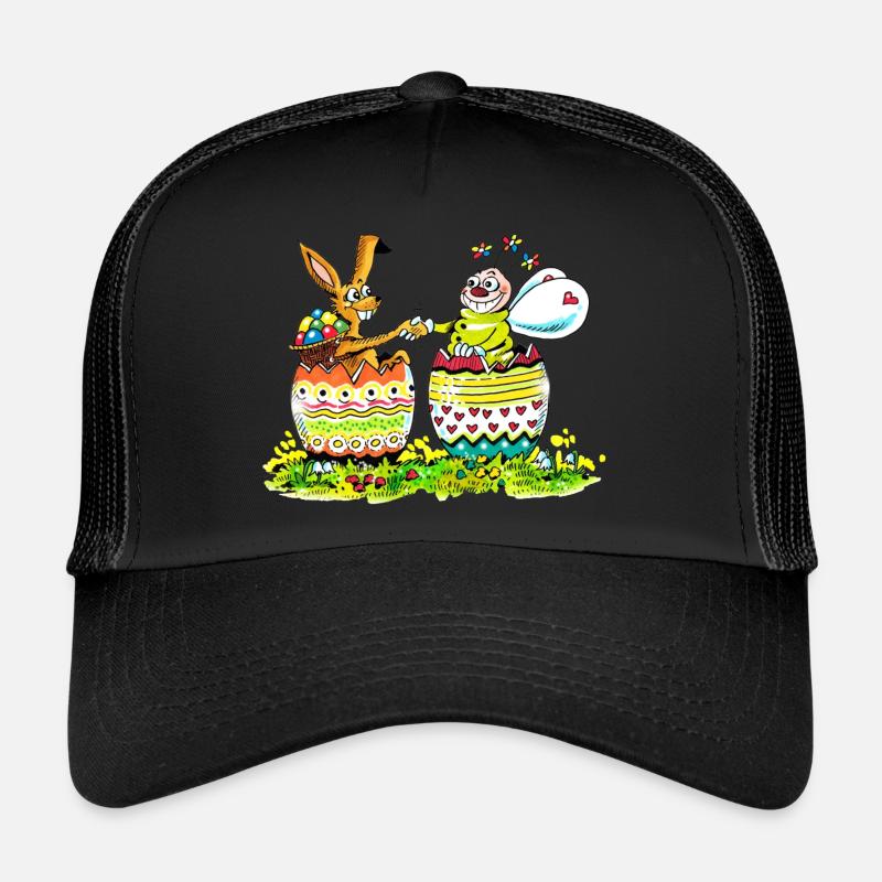 Blühwürmchen grüßt Osterhase Trucker Cap