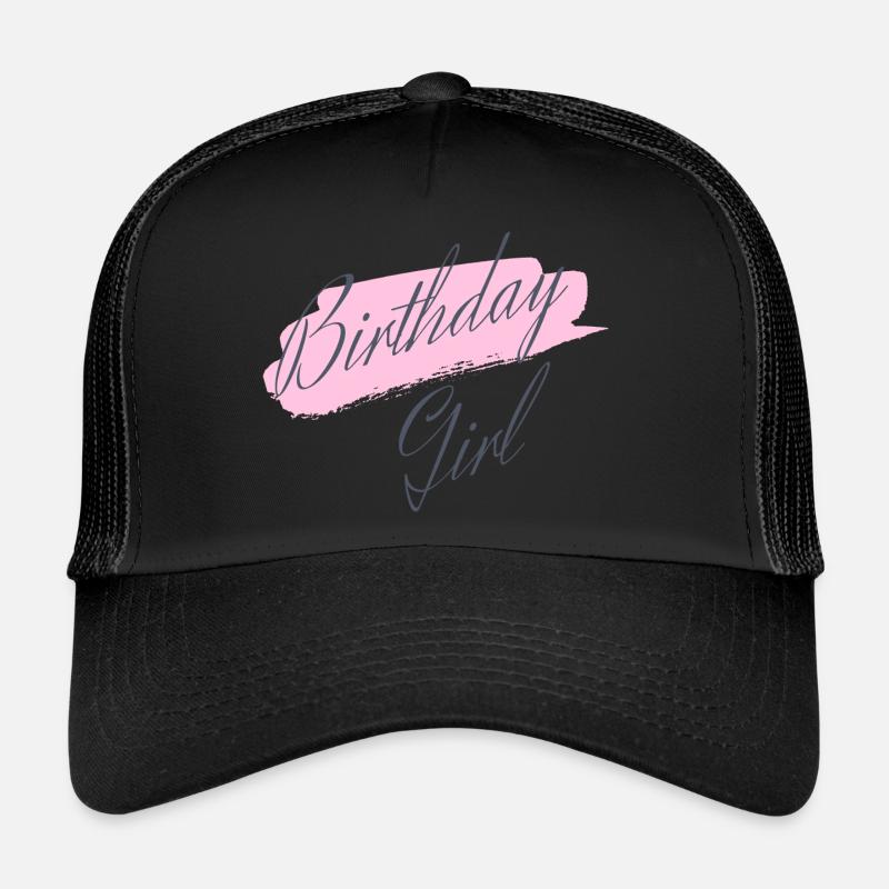 Fille d’anniversaire - Casquette trucker  - noir/noir