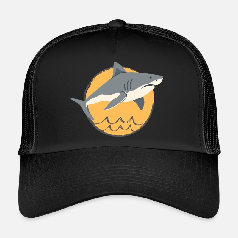 Hai Symbol - Trucker Cap - Schwarz/Schwarz