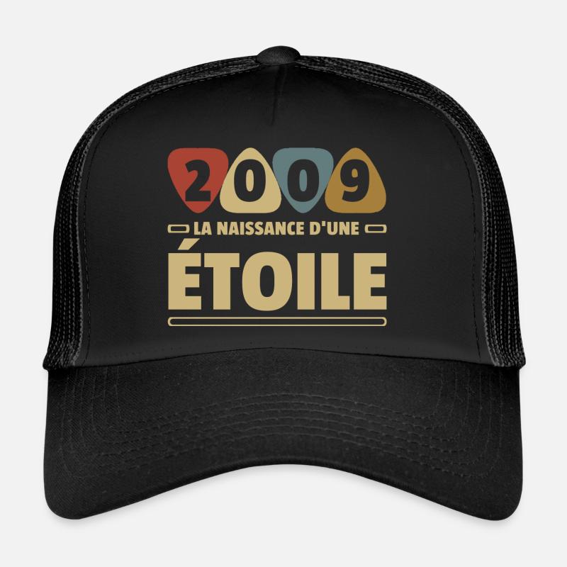 date de naissance 2009 / anniversaire année 2009 Casquette trucker 