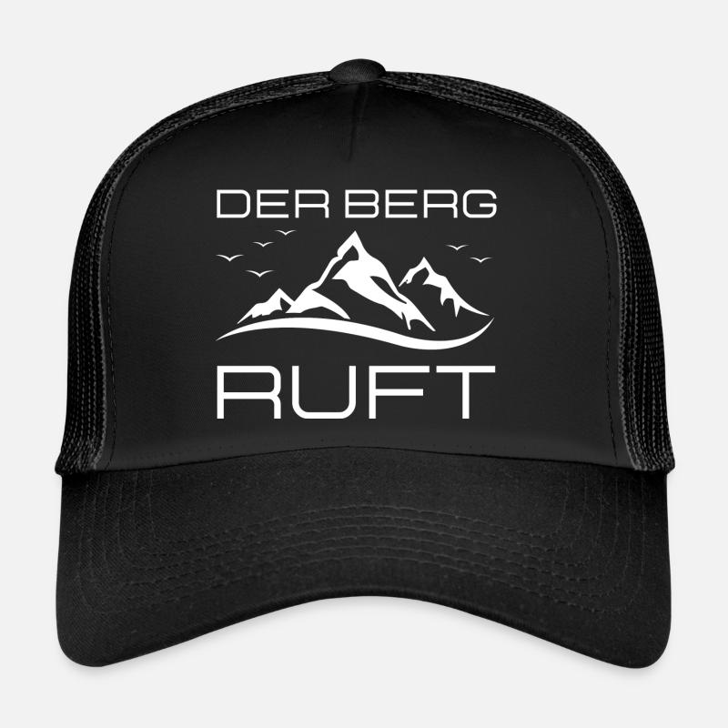 Der Berg ruft - Trucker Cap - Schwarz/Schwarz