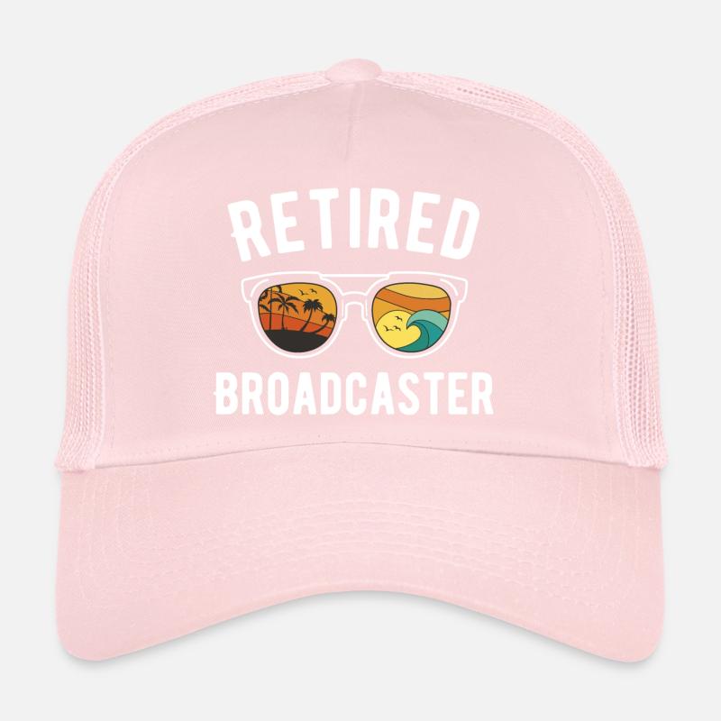 Retired Broadcaster Beach Vibes Design Trucker Cap