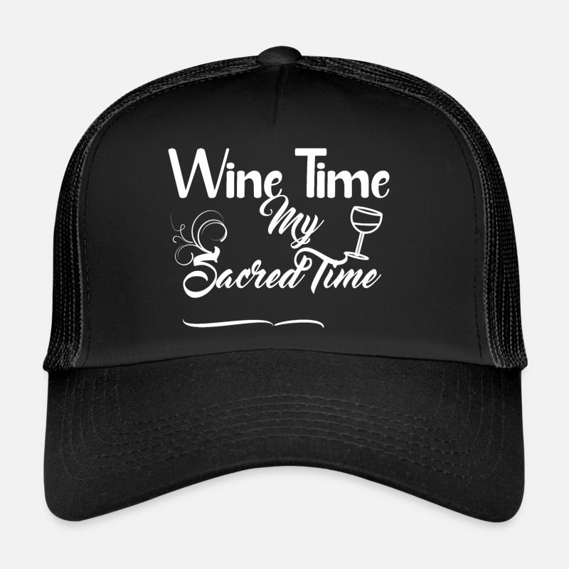 Wine Time - Weißes Design Trucker Cap