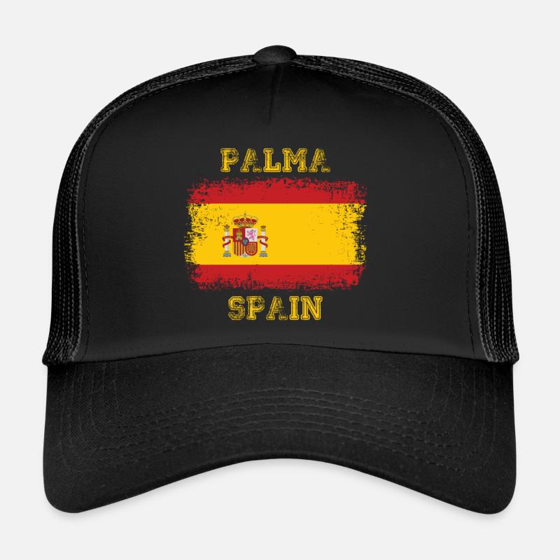 Parti Palma de Majorque Espagne Drapeau Casquette trucker 