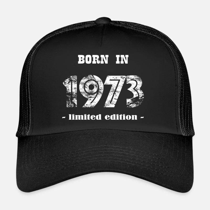 Né en 1973 - édition limitée - Casquette trucker  - noir/noir