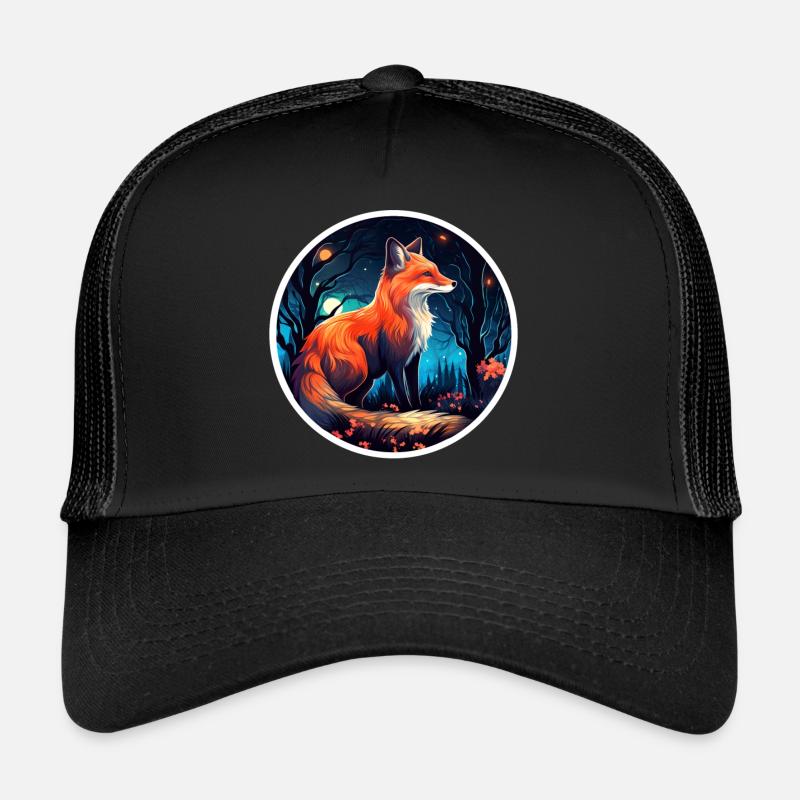 Pack animals: foxes, foxes, forest dwellers, forest animals Trucker Cap