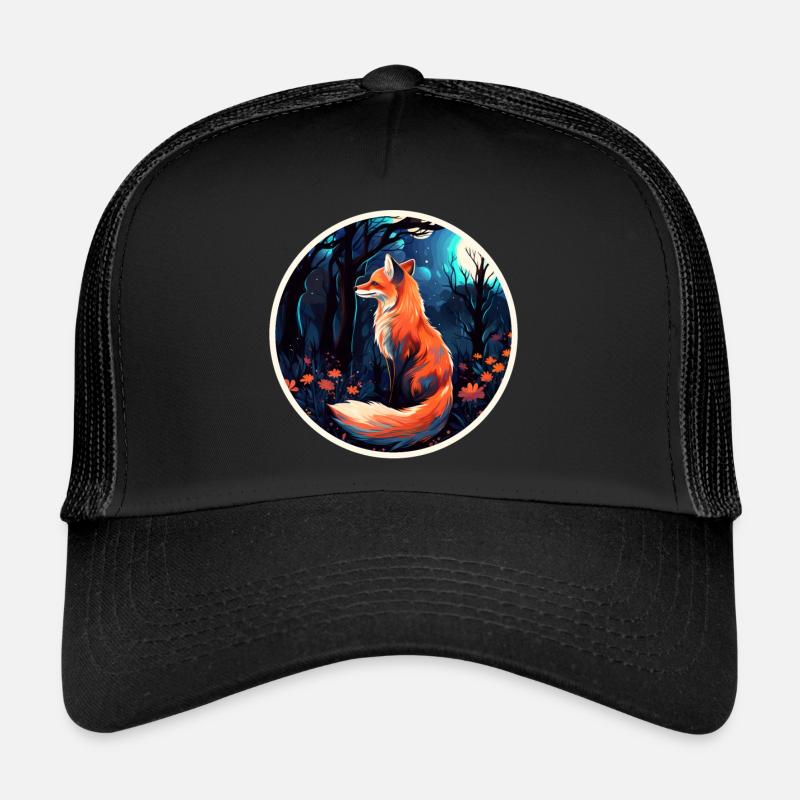 Pack animals: foxes, foxes, forest dwellers, forest animals Trucker Cap