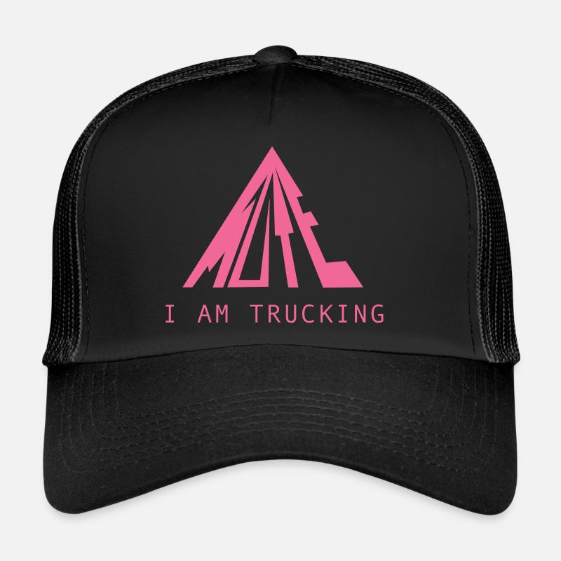 Muet Je parle CAMIONNAGE - Design ROSE Casquette trucker 