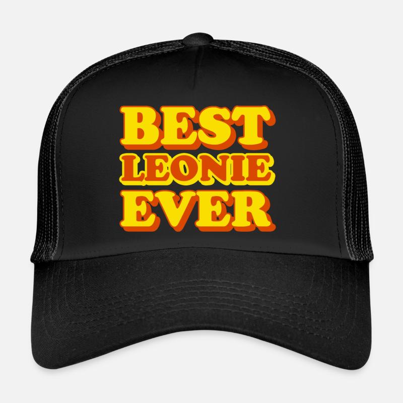Leonie Vorname lustiges Geschenk - Trucker Cap - Schwarz/Schwarz