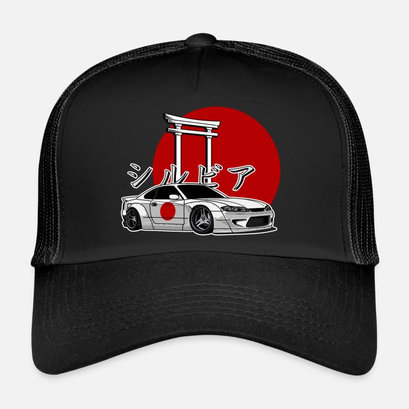 S15 Silvia Drift Legende JDM Sonne Hieroglyphen Trucker Cap
