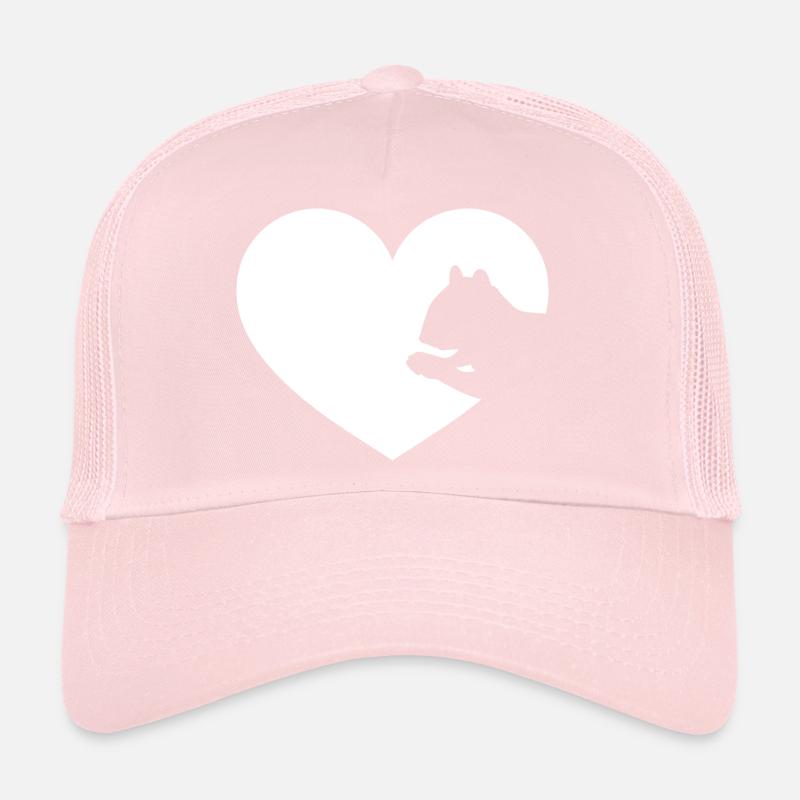 Forest Animal Cute Rodent Cool Squirrel Heart Trucker Cap