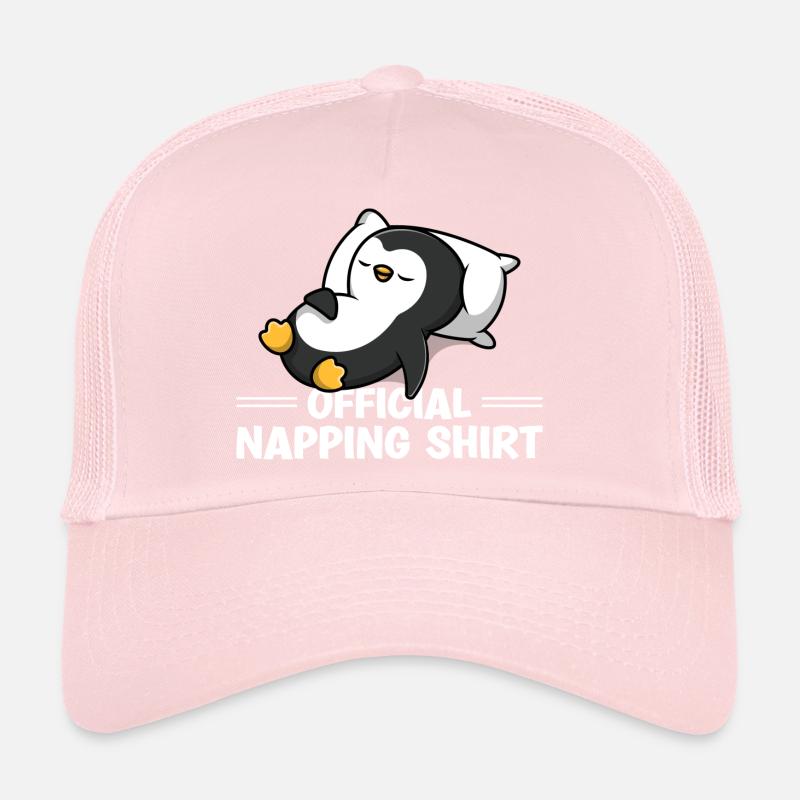 Sleeping Penguin Lover Cute Penguin Napping Trucker Cap