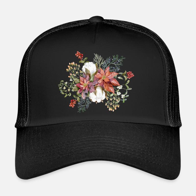Gui et poinsettia Casquette trucker 
