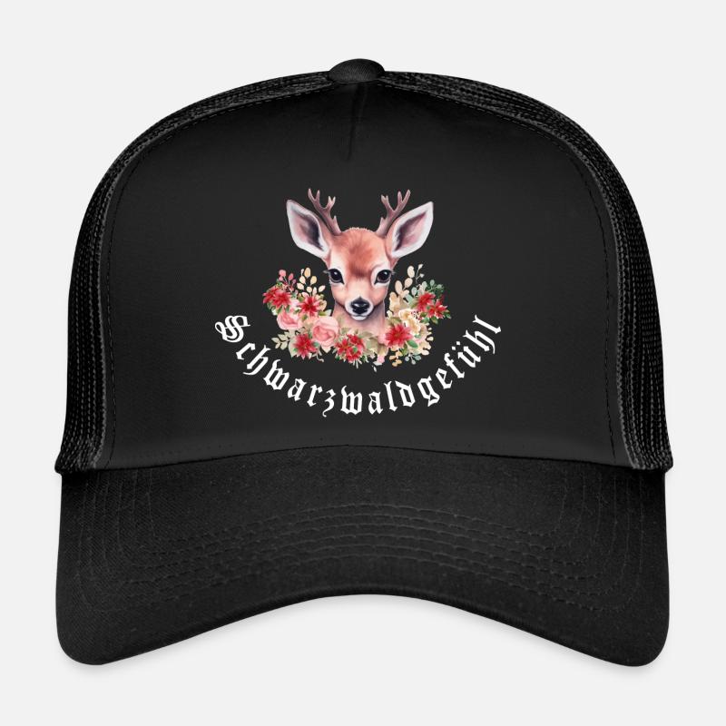 Schwarzwaldgefühl - Trucker Cap - Schwarz/Schwarz