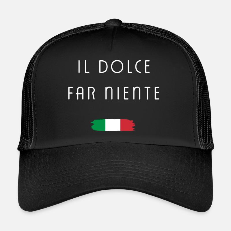 Il dolce far niente - Trucker Cap - black/black