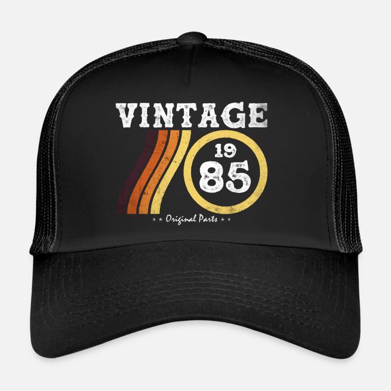 Millésime 1985 - Classique Édition Limitée Rétro 39 - Casquette trucker  - noir/noir