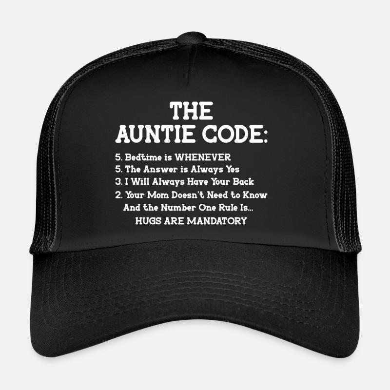 Le cadeau drôle de Code de tante pour tante sarcastique Casquette trucker 