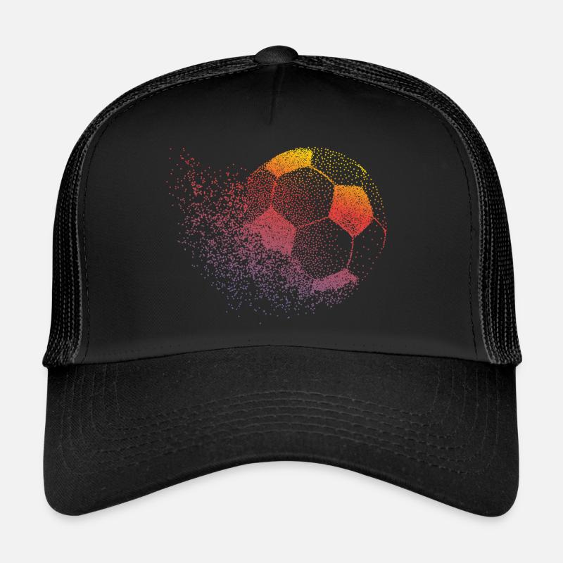 Fussball - Trucker Cap - Schwarz/Schwarz