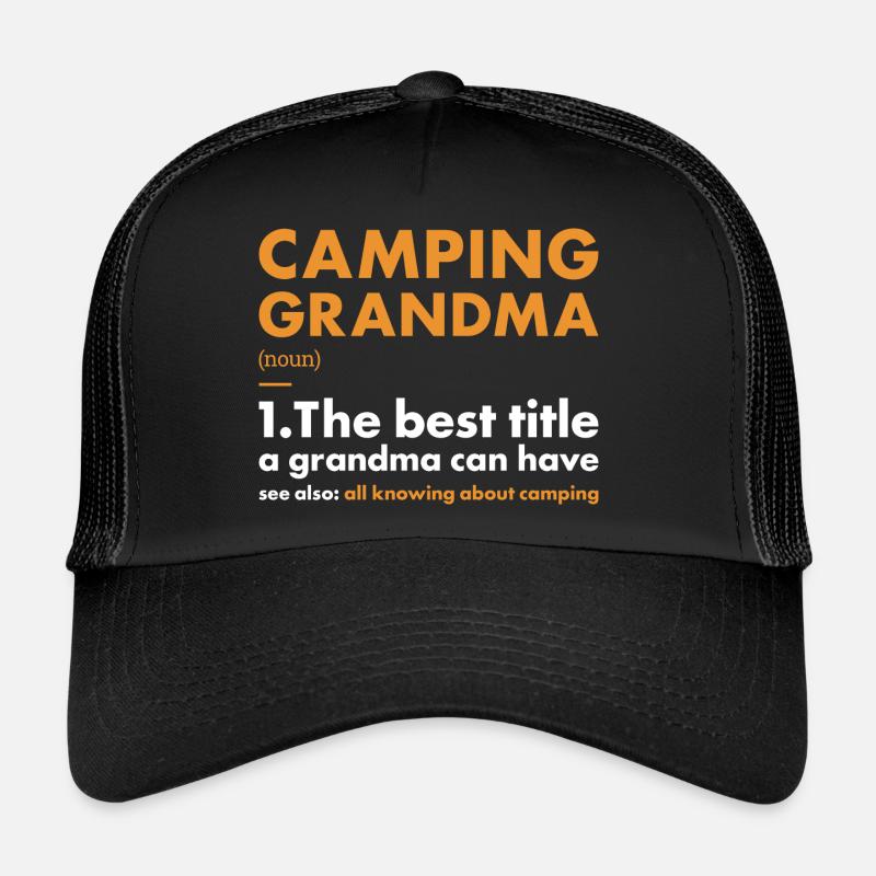 Camper Grandma Definition Camping Trucker Cap